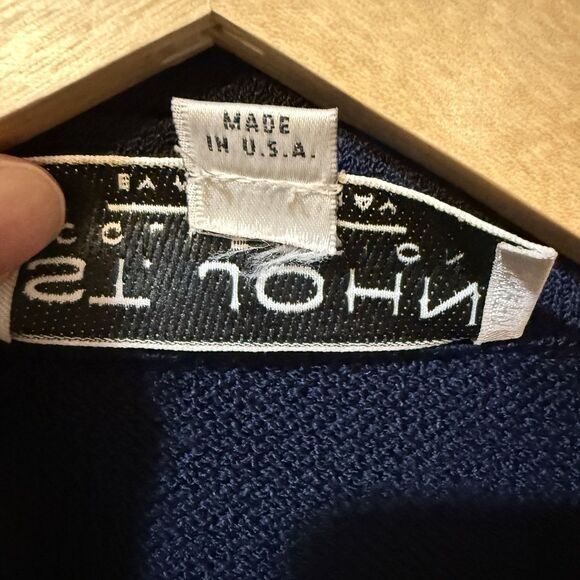 St. John Collection By Marie Gray Womens Four Button Santana Knit Jacket 10 Navy - Picture 12 of 13